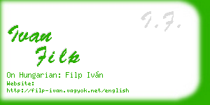 ivan filp business card